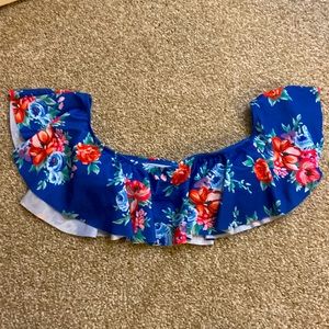 Floral Over the Shoulder Bikini Set